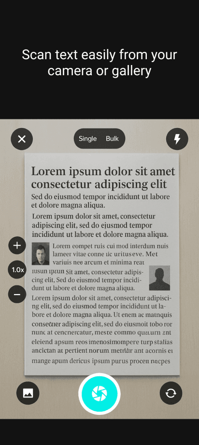 Vision AI text scanner